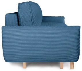 Niebieska sztruksowa rozkładana sofa 218 cm Tori – Bonami Selection