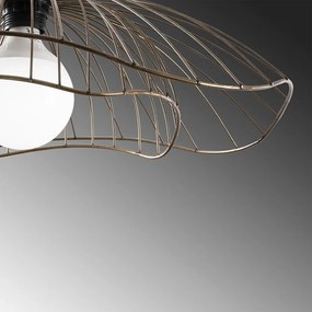 Lampa wisząca w kolorze złota z metalowym kloszem ø 50 cm Farac – Opviq lights