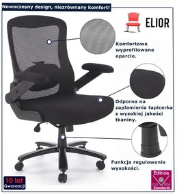 Fotel czarny obrotowy do biura D1-F77