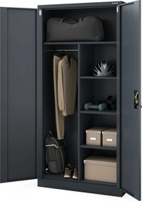 Socjalna szafa ubraniowa Dawid 90x45x185 cm antracyt