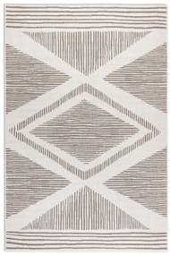 Dywan dwustronny zewnętrzny Gemini romby brązowo-kremowy 200 cm x 290 cm