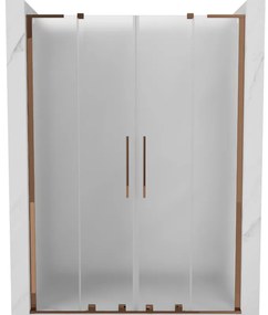 Mexen Velar L Duo drzwi prysznicowe rozsuwane 160 cm, szron, różowe złoto - 871-160-003-32-60
