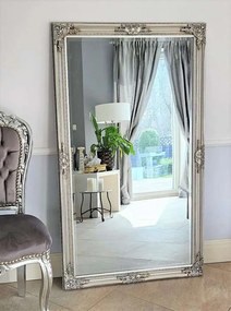 Lustro w srebrnej ramie 146x86cm