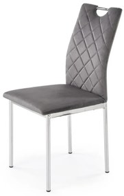 Krzesło tapicerowane K578 VELVET szare HALMAR