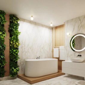 Kinkiet HALO beżowy IP44 ryflowany SOLLUX  LIGHTING