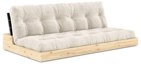 Biała sztruksowa rozkładana sofa 196 cm Base – Karup Design