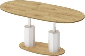 Rozkładany i podnoszony ławostół Barletta w drewnianym dekorze