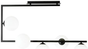 Modernistyczna lampa sufitowa z mlecznymi kloszami - 3X D108 C9-Z11