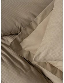 Brązowa pościel dwuosobowa z bawełny renforcé 240x220 cm Checkered – Mila Home Luxury