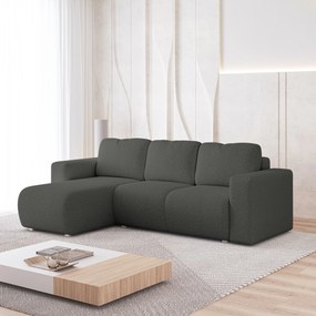 Masseno Narożnik RINOVA z funkcją spania i pojemnikiem na pościel Narozniki L, Rozkładana sofa - Szary, QUELLE 92