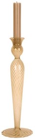 Jasnobrązowy szklany świecznik PT LIVING Swirl, wys. 26,5 cm