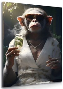 Obraz zwierzęcy gangster małpa