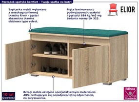 Szafka na buty z drzwiczkami dąb sonoma + zielony - Minoli 3X