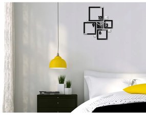 Zegar na ścianę nowoczesny naklejany ozdobne elementy cichy mechanizm loft