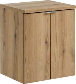Szafka 2-drzwiowa pod umywalkę nablatową Nova 50 cm, dąb coast evoke