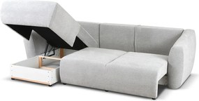 DALLAS – narożnik rozkładany lewy  255x165 cm, Raven 06 jasnoszary