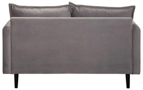 Szara aksamitna sofa 138 cm Juli – Ropez