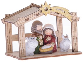 Szopka bożonarodzeniowa z kometą 9,5 x 7,2 x 6 cm, beżowy