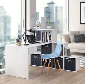 Biurko narożne biały 139x142.4x143 sarah