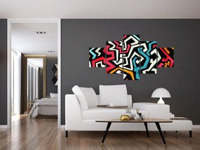Obraz abstrakcji graficznej (125x70 cm)