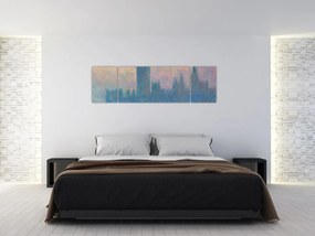 Obraz - Claude Monet, The Houses of Parliament, Sunset, reprodukcje (170x50 cm)