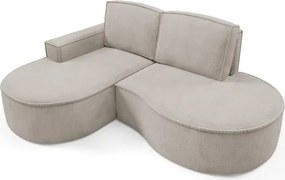 Narożnik MOLLY Lewostronny bez funkcji spania, wolnostojący tkanina CURIO 11 Popielaty