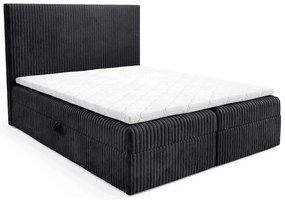Czarne łóżko kontynentalne z pojemnikiem 5 rozmiarów A2-M56
