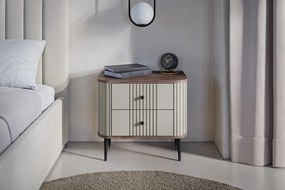 Zestaw szafek nocnych Vesper 56 cm - kaszmir / orzech / czarne nogi