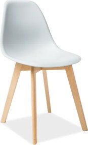 Jasnoszare krzesło MORIS