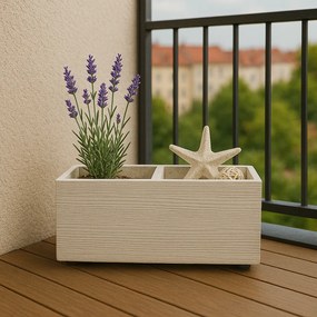 Doniczka MADERA CASE ECO WOOD 57,7 cm, biały, S