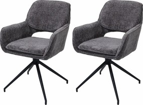 Krzesło do jadalni MCW-N74 (zestaw 2 sztuk),  ciemnoszary