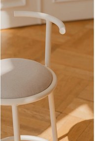 Beżowy metalowy hoker (wysokość siedziska 68 cm) Hogo – noo.ma