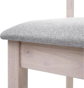 Krzesło do jadalni MCW-G46 (zestaw 6 sztuk),  jasna rama, szare