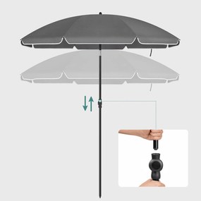 Parasol SOLARA, Ø160 cm, szara SongmicsHome