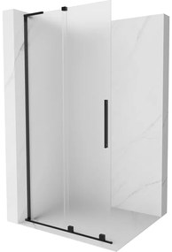 Mexen Velar L ścianka prysznicowa rozsuwana Walk-in 100 x 200 cm, szron 8 mm, czarna - 871-100-003-33-70