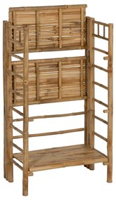 Bambusowy regał w naturalnym kolorze 61x104x34 cm Manali – Ixia