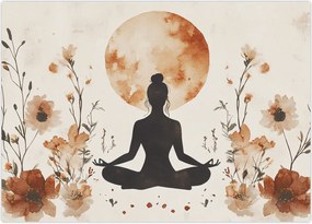 Obraz - Pomarańczowa joga (70x50 cm)