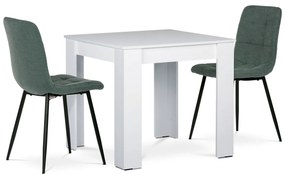 Zestaw jadalniany MDF z 2 krzesłami, 80 x 80 x 75cm, biały