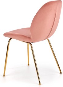 Tapicerowane krzesło na złotych nogach K381 Halmar