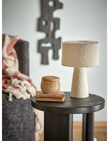 Biała lampa stołowa z tekstylnym kloszem (wysokość 30 cm) Emmie – Bloomingville