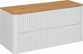 Szafka łazienkowa 100, Biały, blat dąb craft, 100,8 x 44,2 x 50 cm