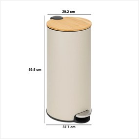 Kosz na śmieci MODERN, 30 L, metalowy