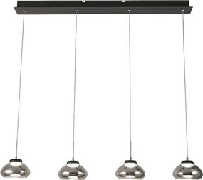 Arabella - Lampa wisząca Fabas Luce 4-punktowa - 32W LED - Nowoczesny design w kolorze przydymionym