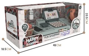 Woopie kasa sklepowa dla dzieci skaner waga mikrofon + 25 akcesoriów