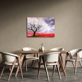 Czerwony obraz drzewa (70x50 cm)