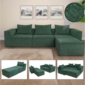 Zestaw sof MCW-O54 (4-częściowy), zielona