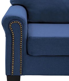 Luksusowa dwuosobowa sofa niebieska - Alaia 2X