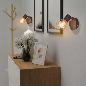 Miedziane kinkiety LED 2 sztuki loft W1-G72