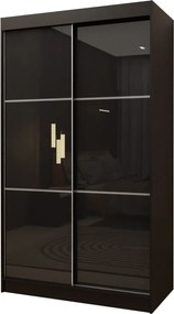 Szafa VITALE - Czarny / Front Czarny / Bez lustra / Bez szuflad / 120 cm