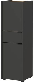Antracytowa wysoka szafka łazienkowa 34x111 cm Forano – Germania